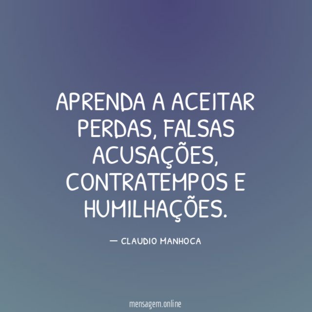 Aprenda a aceitar perdas