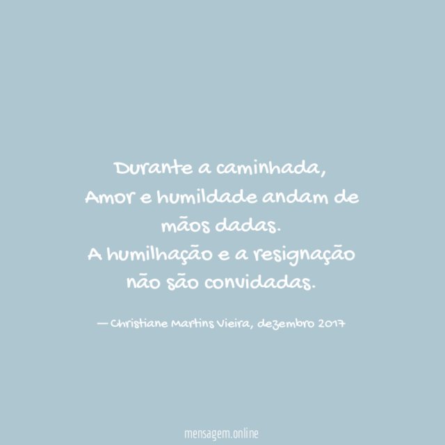 Durante a caminhada