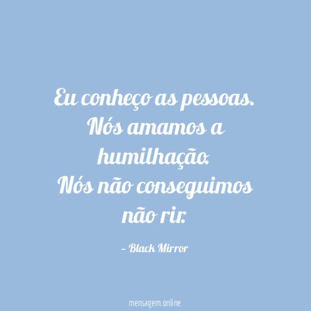 Eu conheço as pessoas