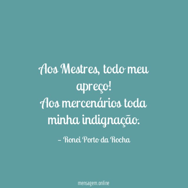 Aos Mestres