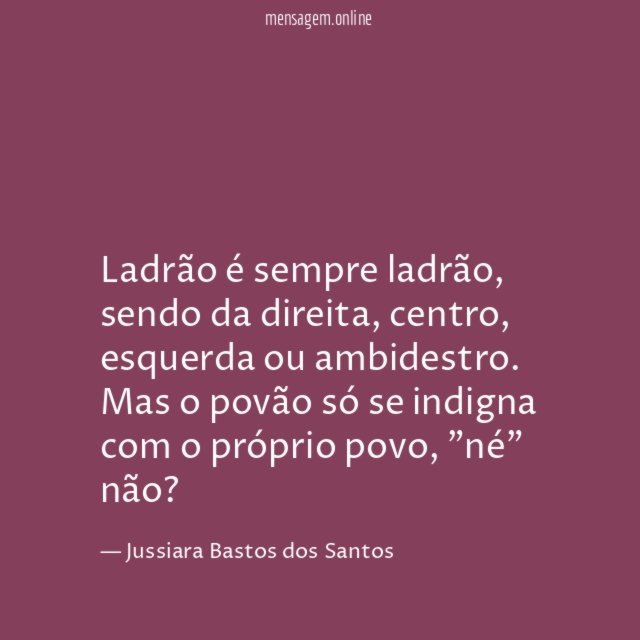 Ladrão é sempre ladrão