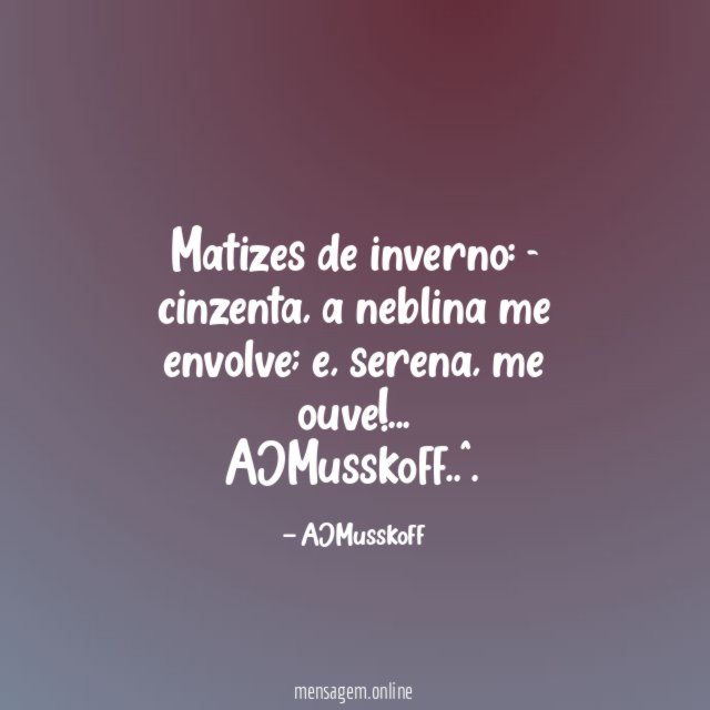 Matizes de inverno