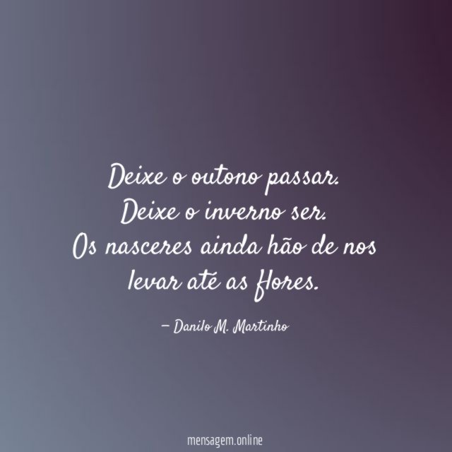 Deixe o outono passar