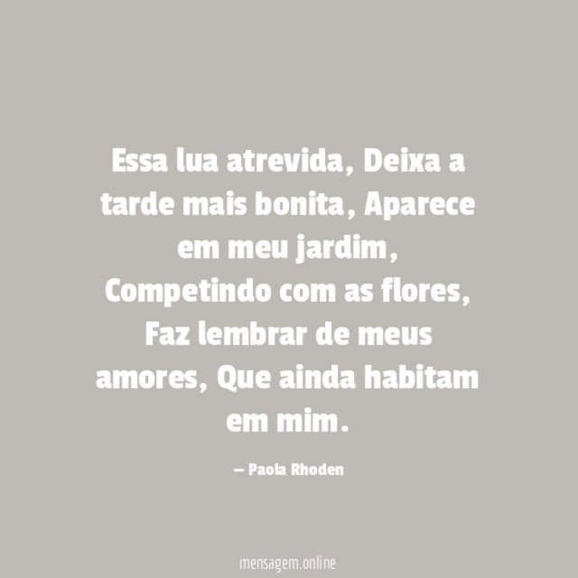 Essa lua atrevida