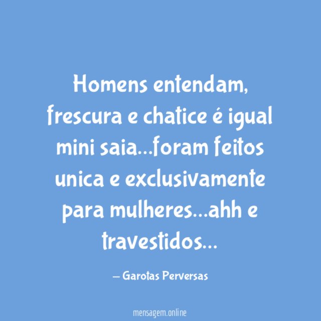 Homens entendam