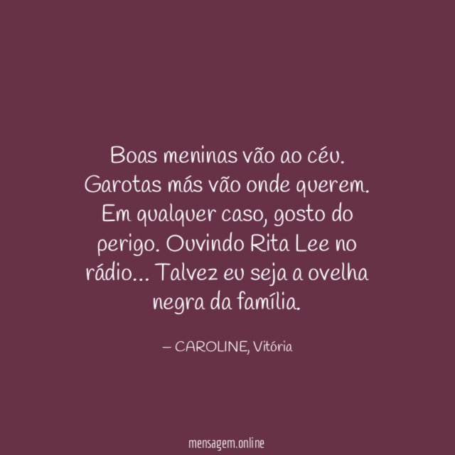 Boas meninas vão ao céu