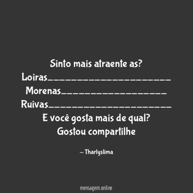 Sinto mais atraente as