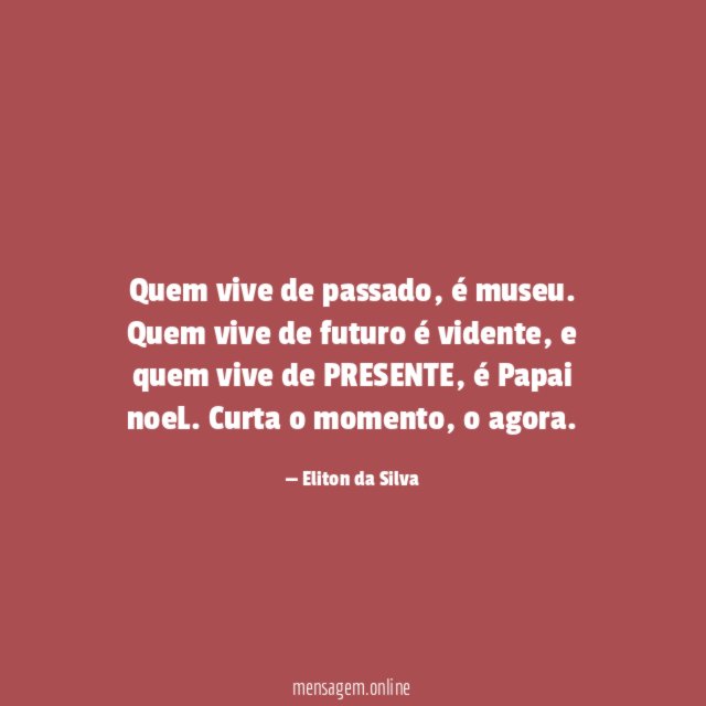 Quem vive de passado