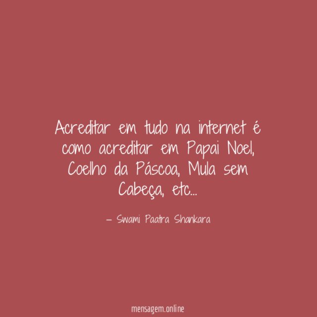 Acreditar em tudo na internet é como acreditar em Papai Noel