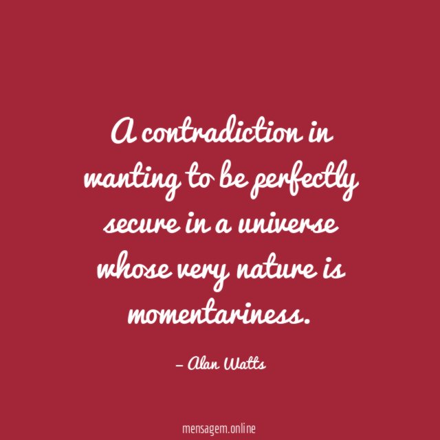 A contradiction in wanting to be perfectly secure