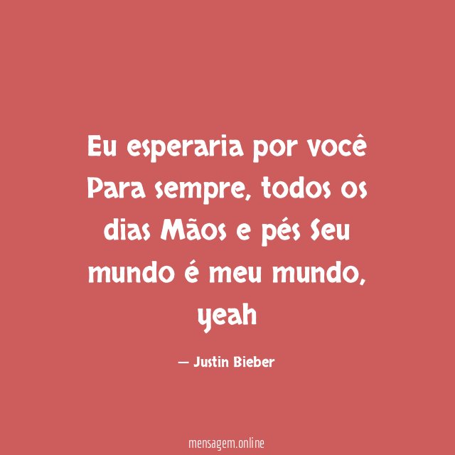 Eu esperaria por você Para sempre