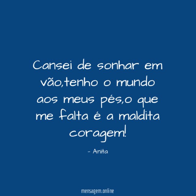 Cansei de sonhar em vão