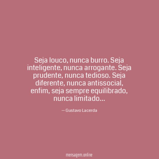 Seja louco
