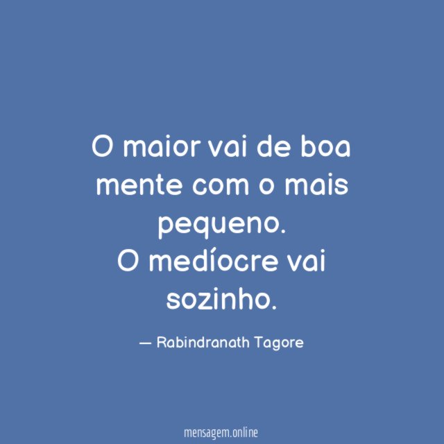 O maior vai de boa mente com o mais pequeno