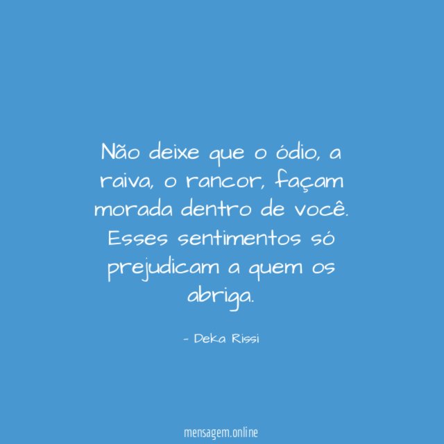 Não deixe que o ódio