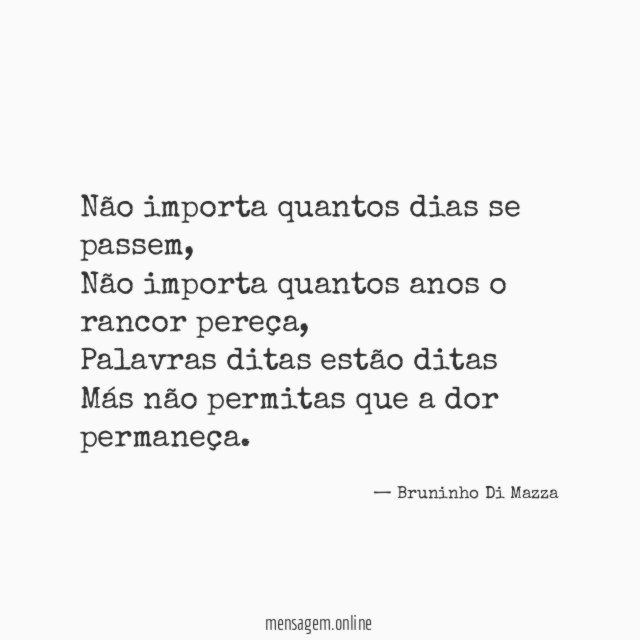 Não importa quantos dias se passem