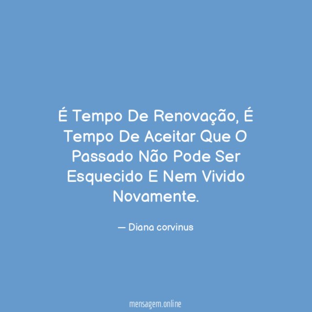 É Tempo De Renovação
