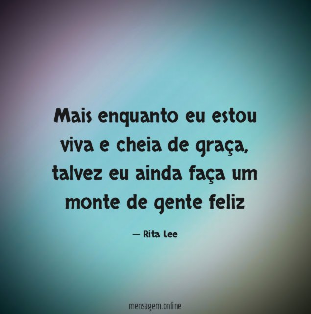 Mais enquanto eu estou viva e cheia de graça