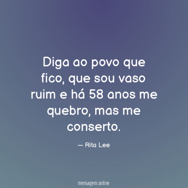 Diga ao povo que fico
