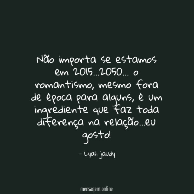 Não importa se estamos em 2015