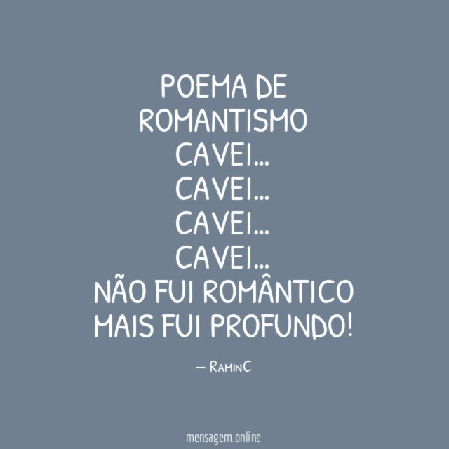 Poema de Romantismo