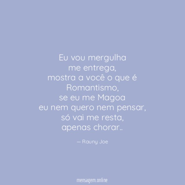 Eu vou mergulha me entrega