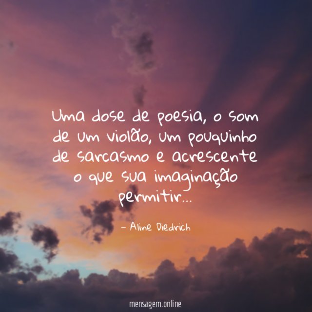 Uma dose de poesia
