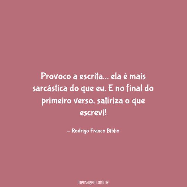 Provoco a escrita