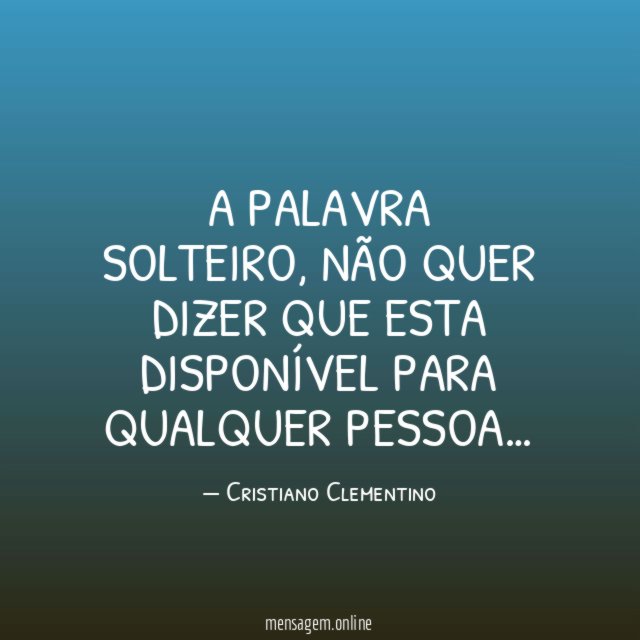 A palavra Solteiro