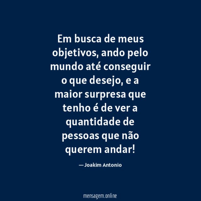Em busca de meus objetivos