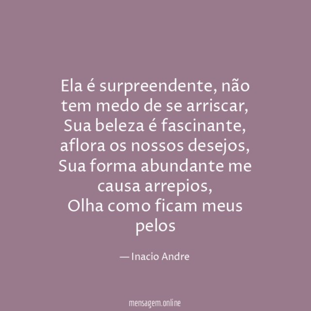Ela é surpreendente