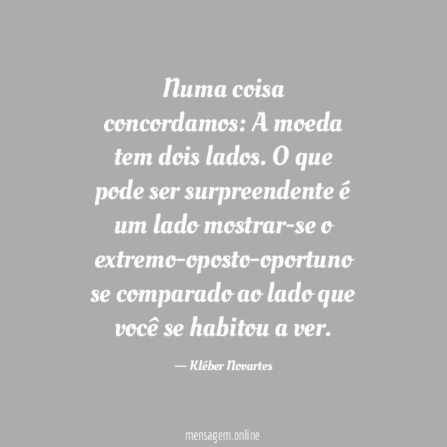 Numa coisa concordamos