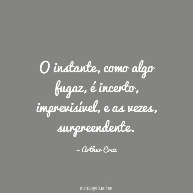 O instante