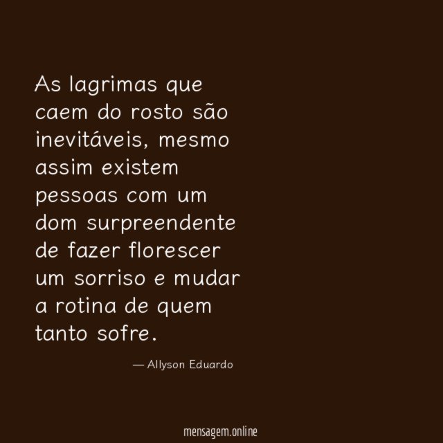 As lagrimas que caem do rosto são inevitáveis