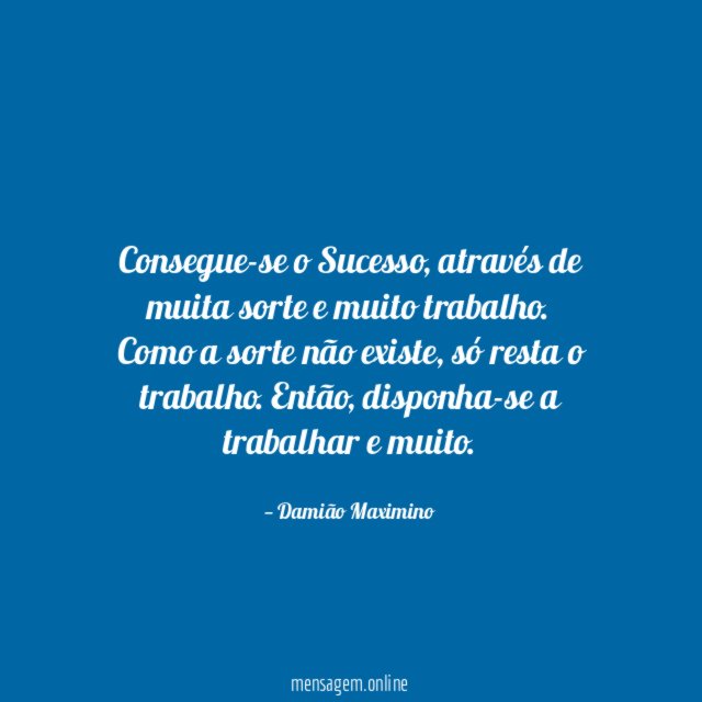 Consegue-se o Sucesso