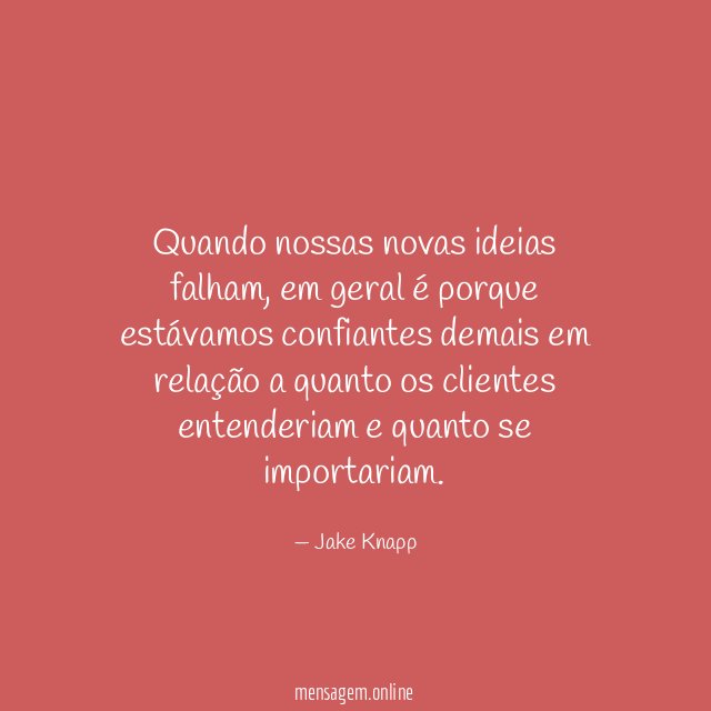 Quando nossas novas ideias falham