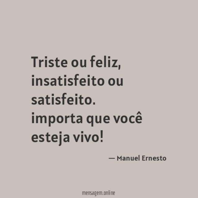 Triste ou feliz