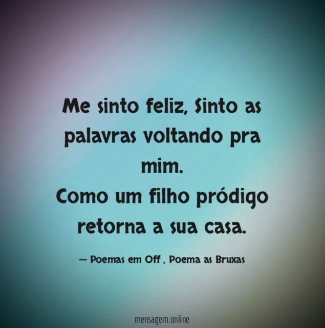 Me sinto feliz