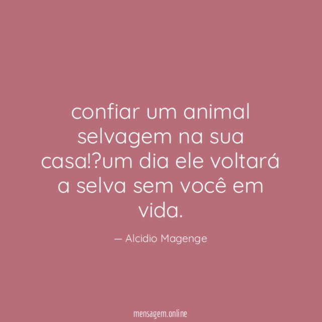 confiar um animal selvagem na sua casa