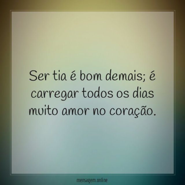 É tão bom ser tia