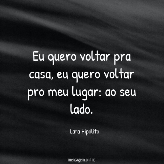 Eu quero voltar pra casa