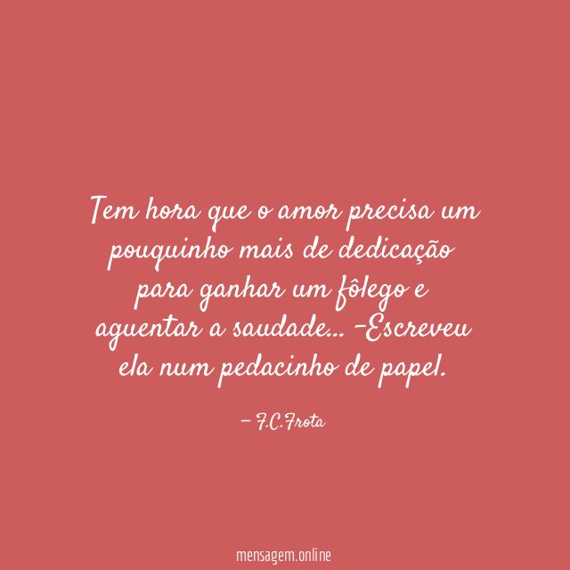 Tem hora que o amor precisa um pouquinho