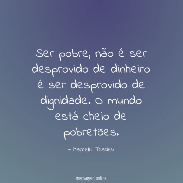 Ser pobre
