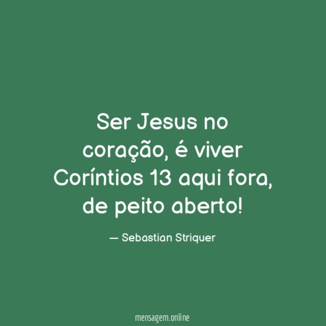 Ser Jesus no coração