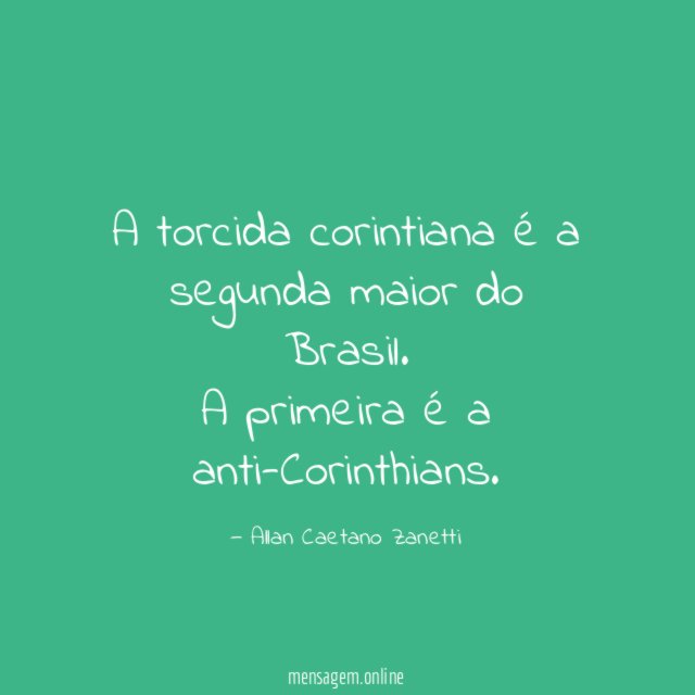 A torcida corintiana é a segunda maior do Brasil