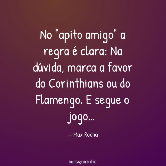 No "apito amigo" a regra é clara