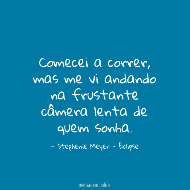 Comecei a correr