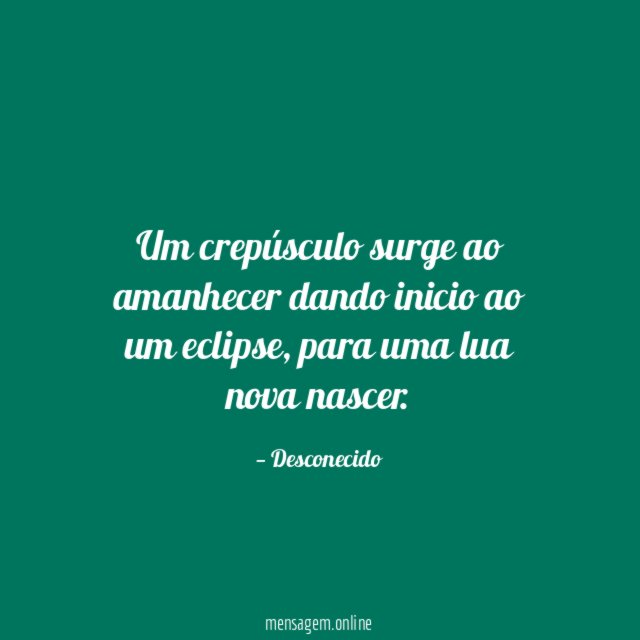 Um crepúsculo surge ao amanhecer dando inicio ao um eclipse