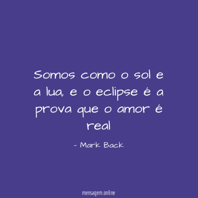 Somos como o sol e a lua