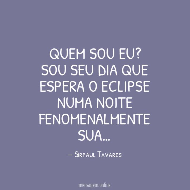 QUEM SOU EU